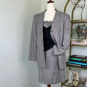 Ann Taylor Loft Glen Plaid Blazer and Skirt